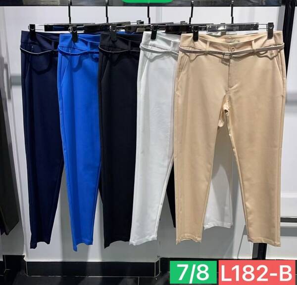 Spodnie damska materiałowe 7/8 Roz S-2XL, Mix Kolor Paczka 8 szt 1